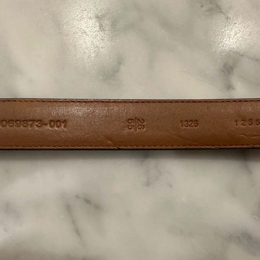 Polo Ralph Lauren Black Leather Belt with silver buckle - size 26 waist